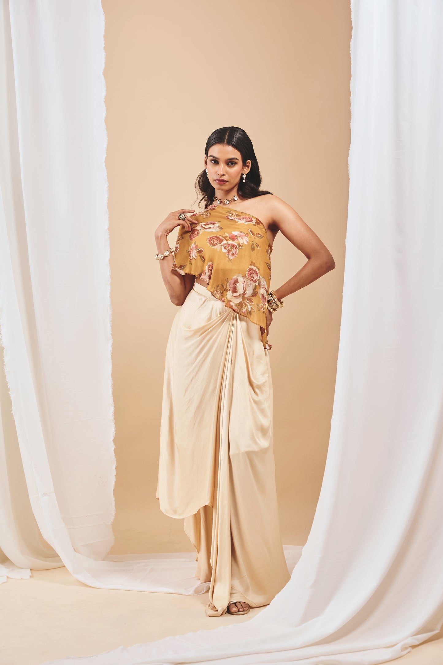 Nazm Drape Skirt Set - XS
