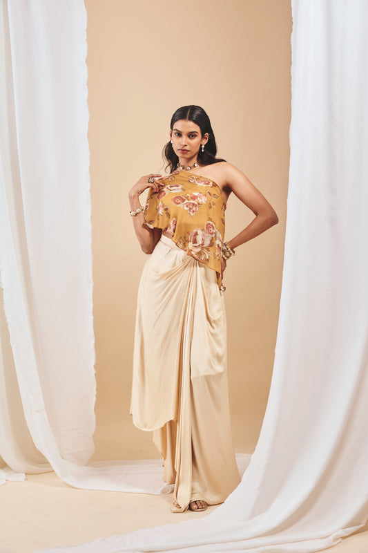 Nazm Drape Skirt Set - XS