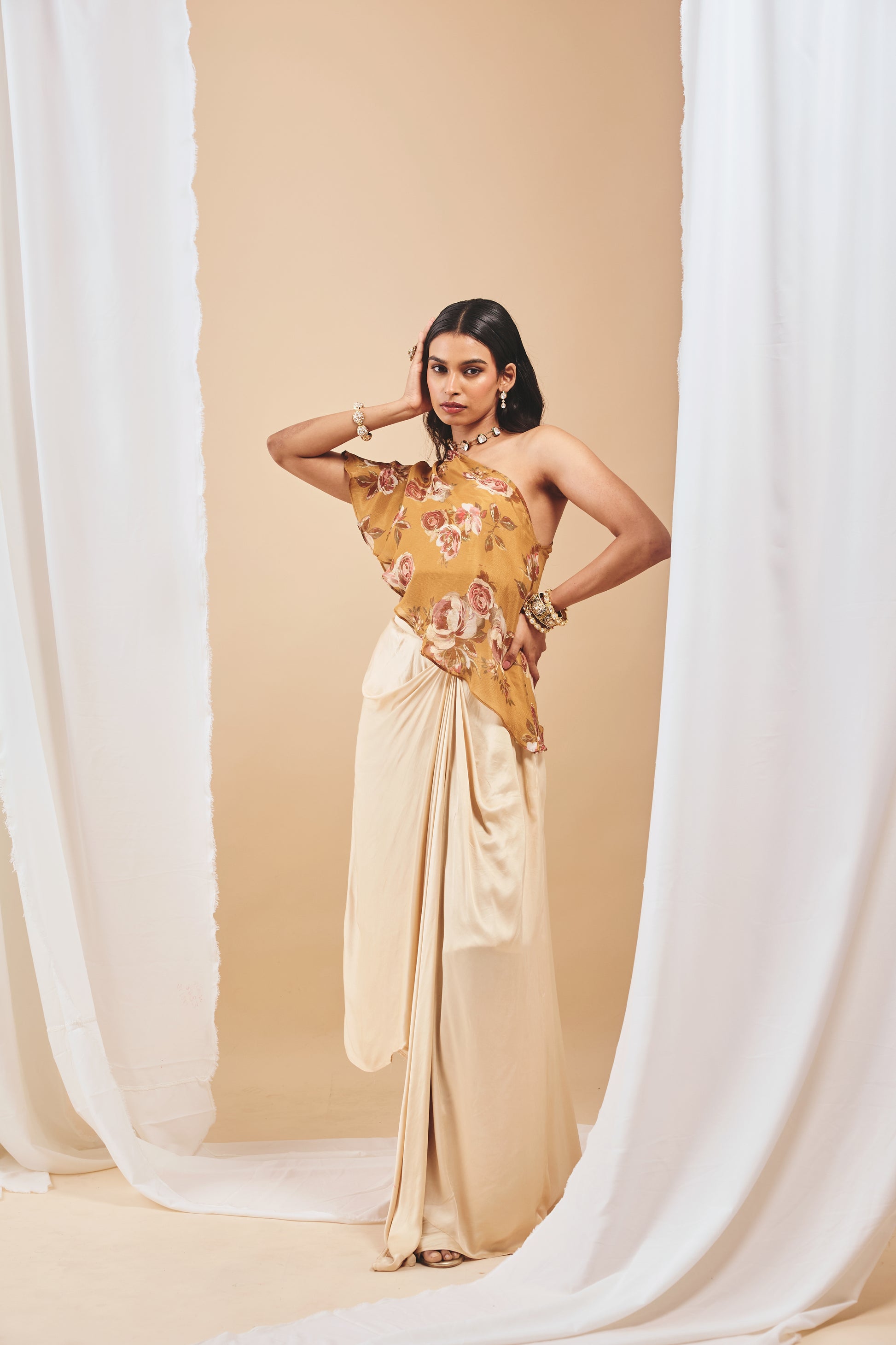 Nazm Drape Skirt Set