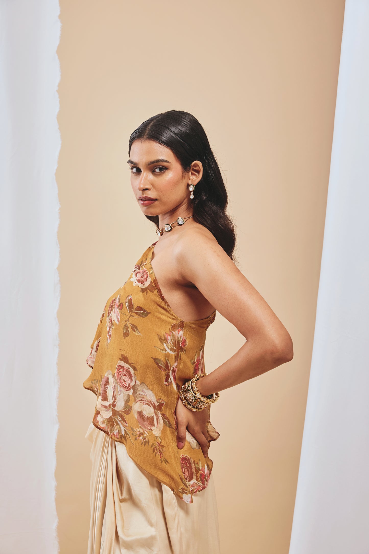 Nazm Drape Skirt Set - M