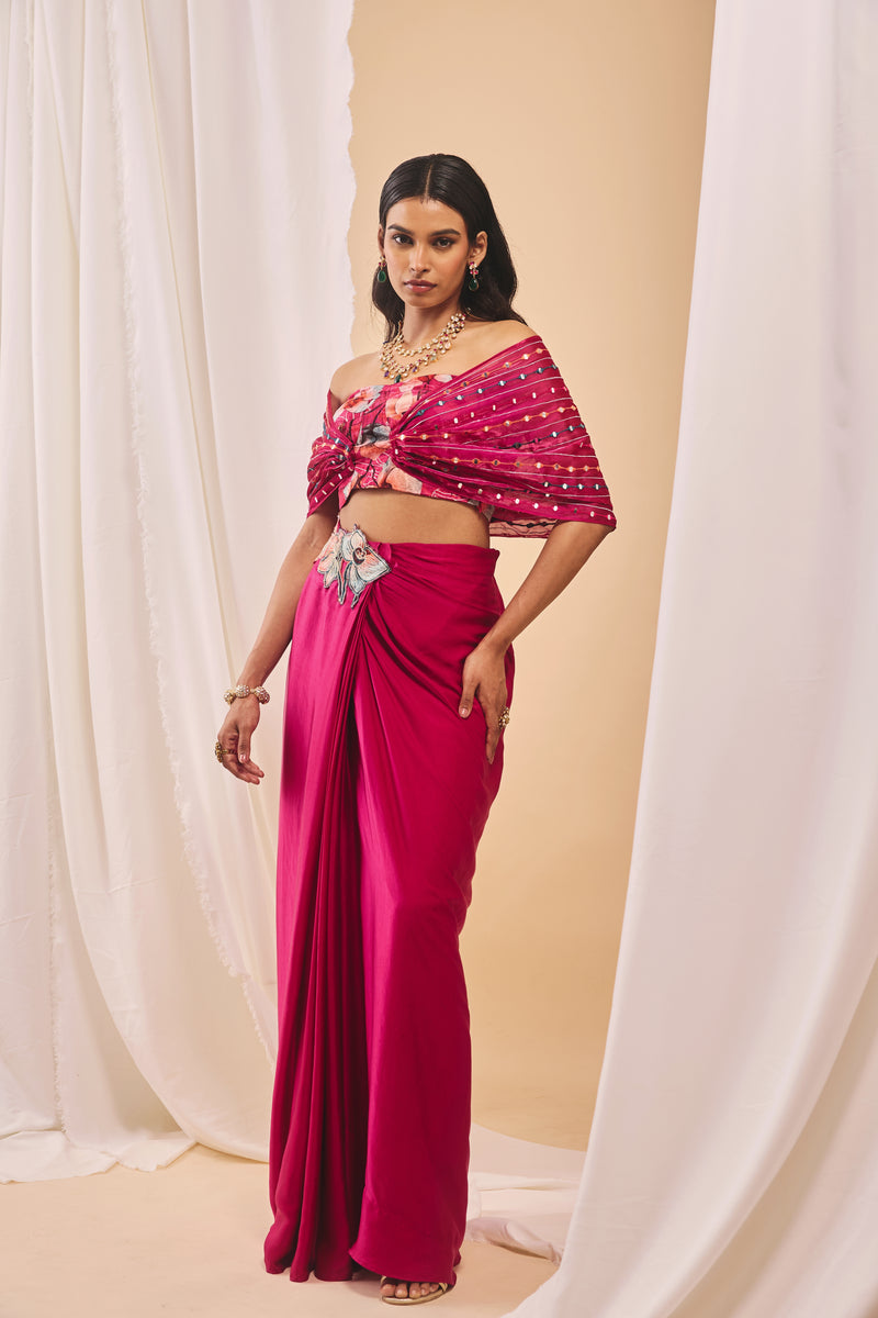 Rooh Cape and Skirt Set - L
