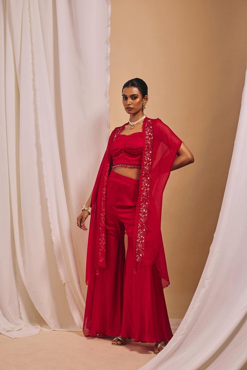Surkh Sharara Set - 2XL