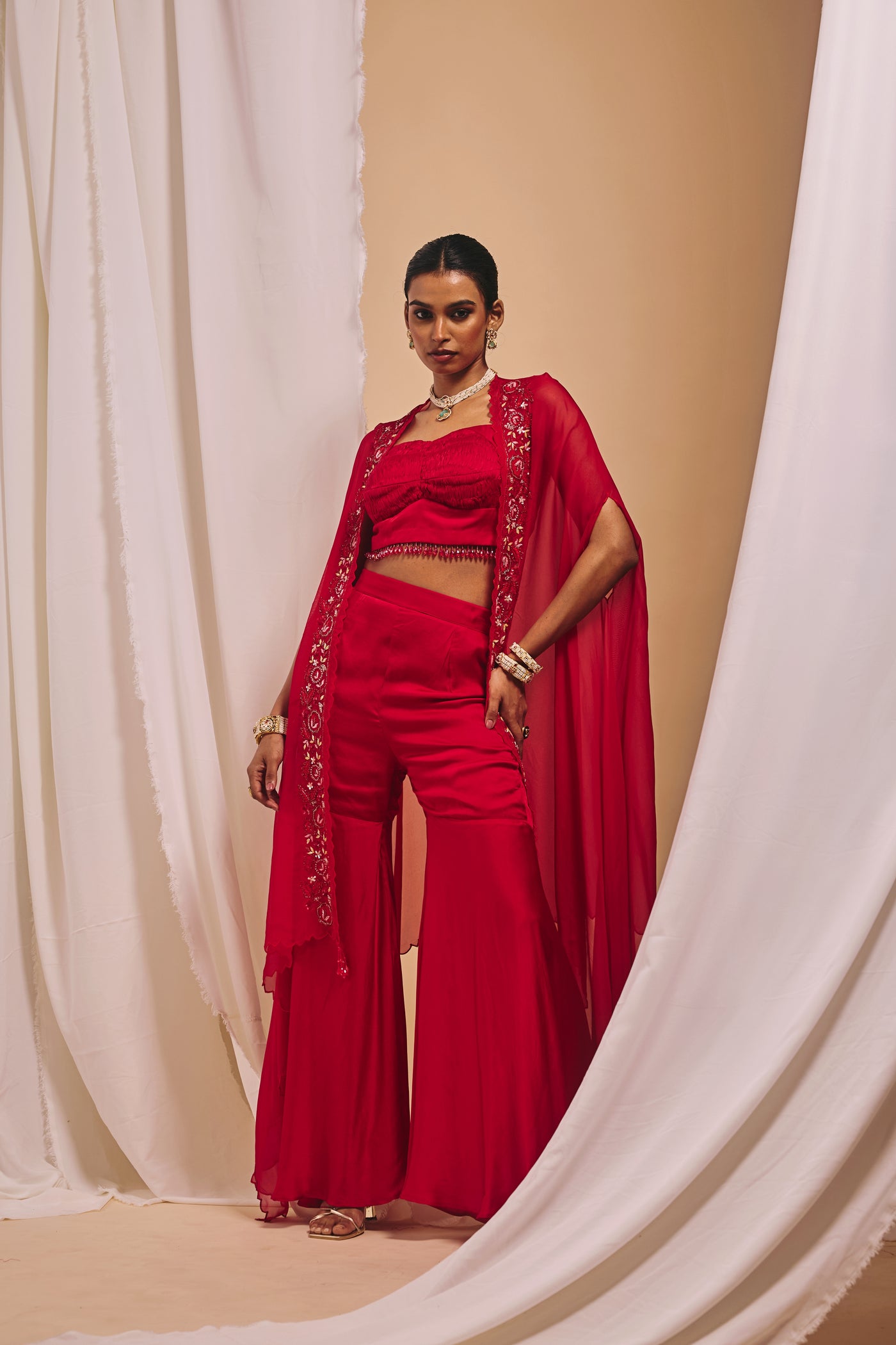 Surkh Sharara Set - 3XL