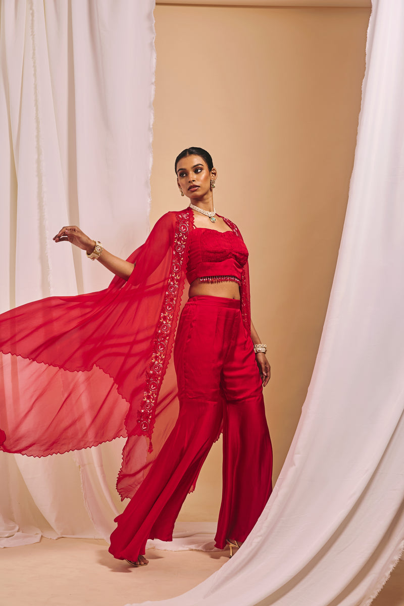 Surkh Sharara Set - 4XL