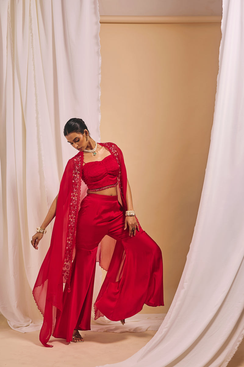 Surkh Sharara Set
