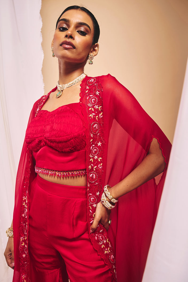 Surkh Sharara Set - L