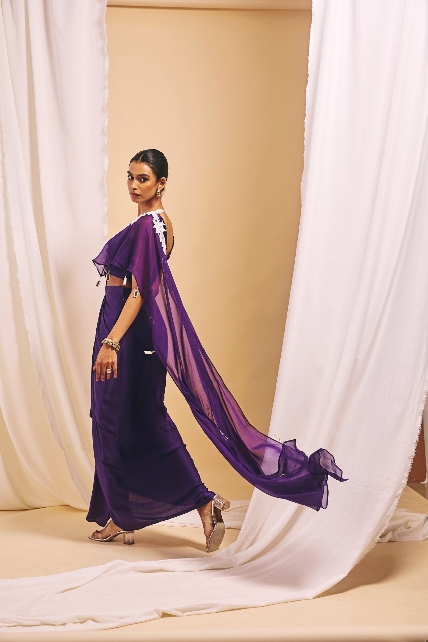 Regal Draped Skirt Set - 2XL