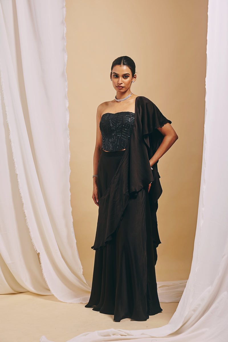Ruhani corset saree set - 2XL