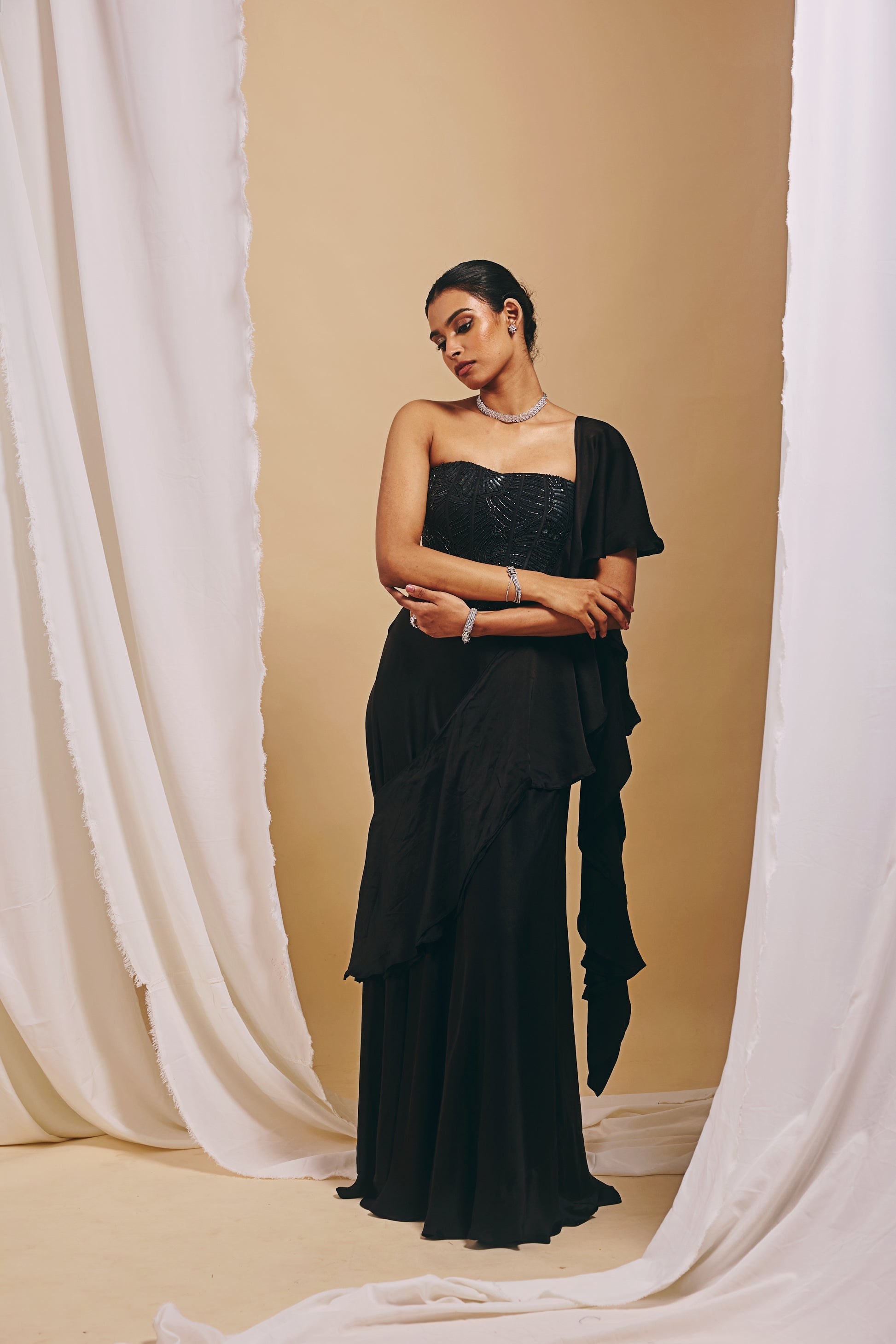 Ruhani corset saree set - XL
