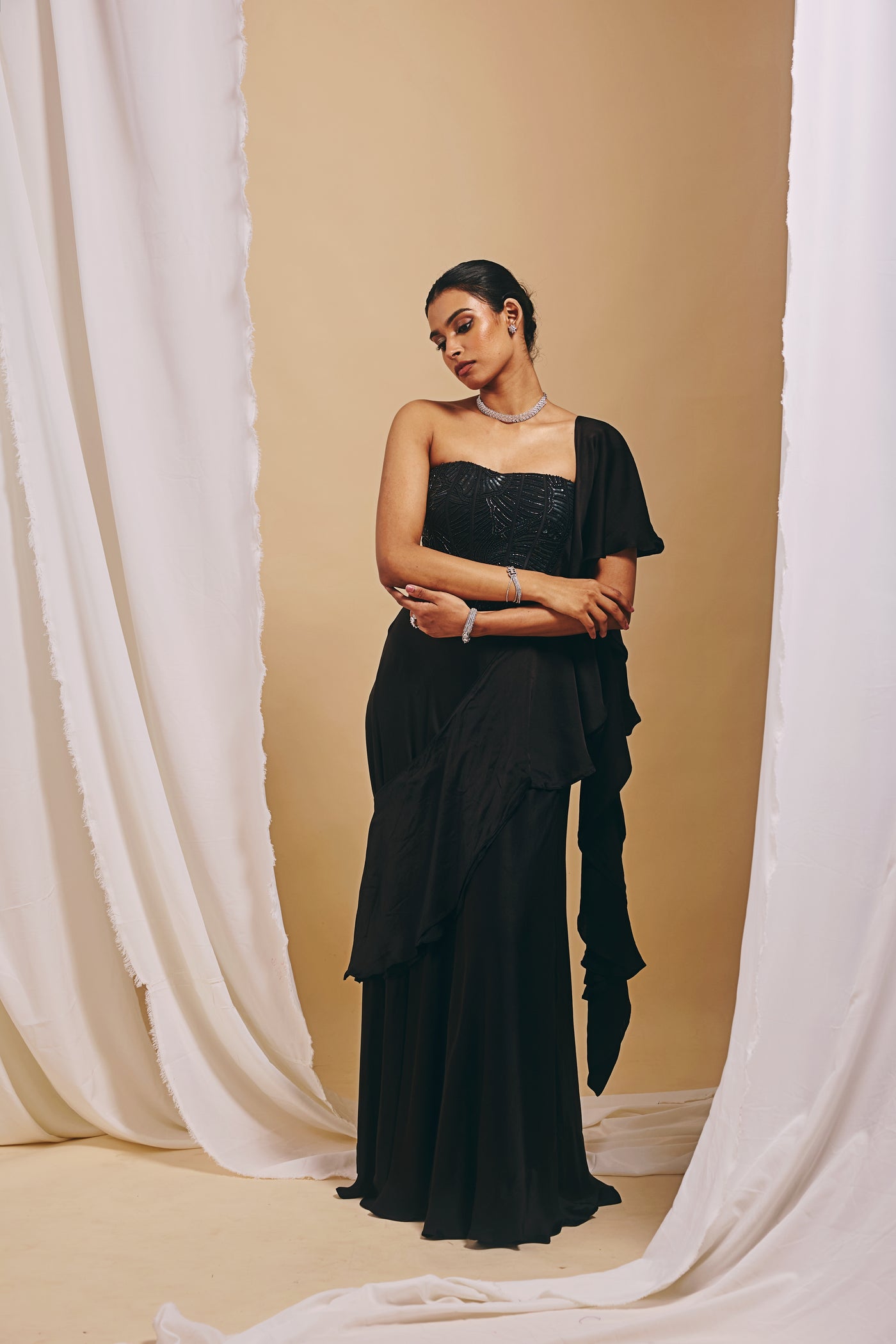 Ruhani corset saree set - XL